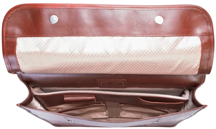 Siamod Signorini Leather Laptop Briefcase 4 Siamod Signorini Leather Laptop Briefcase - Image 4
